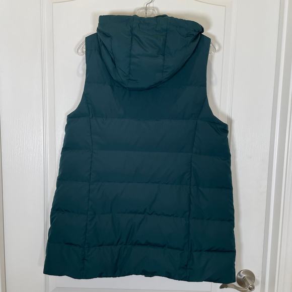 J. Jill Hooded Down Filled Puffer Vest Spruce Green Pockets Gorpcore Outdoors L - Picture 6 of 6